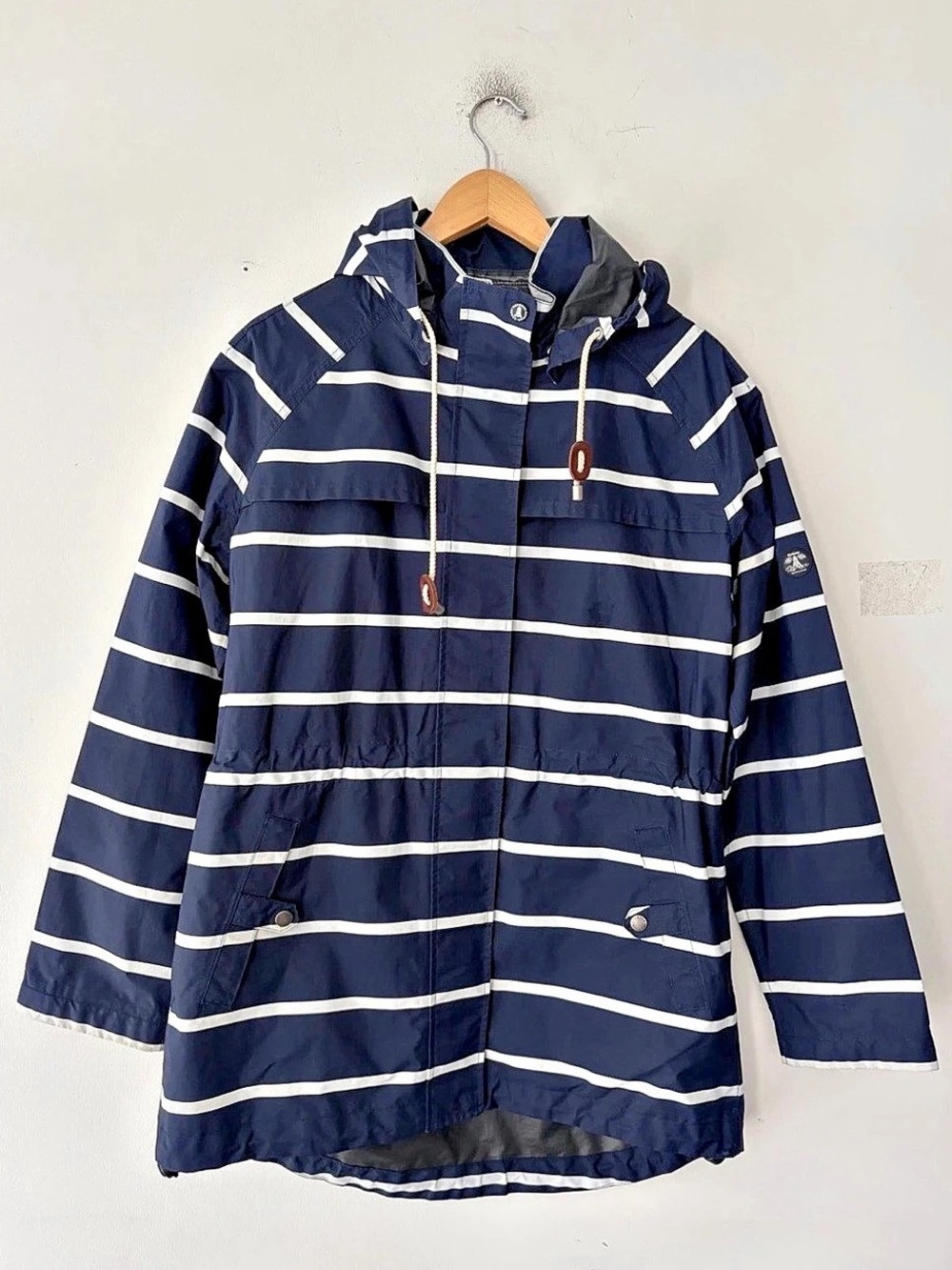 Barbour Hollwell Women’s Striped Waterproof Jacket Size 10